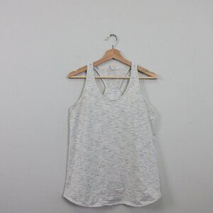 Lululemon Running Tank Top Women 6 Heather Grey Racerback Twist Back Yoga 96